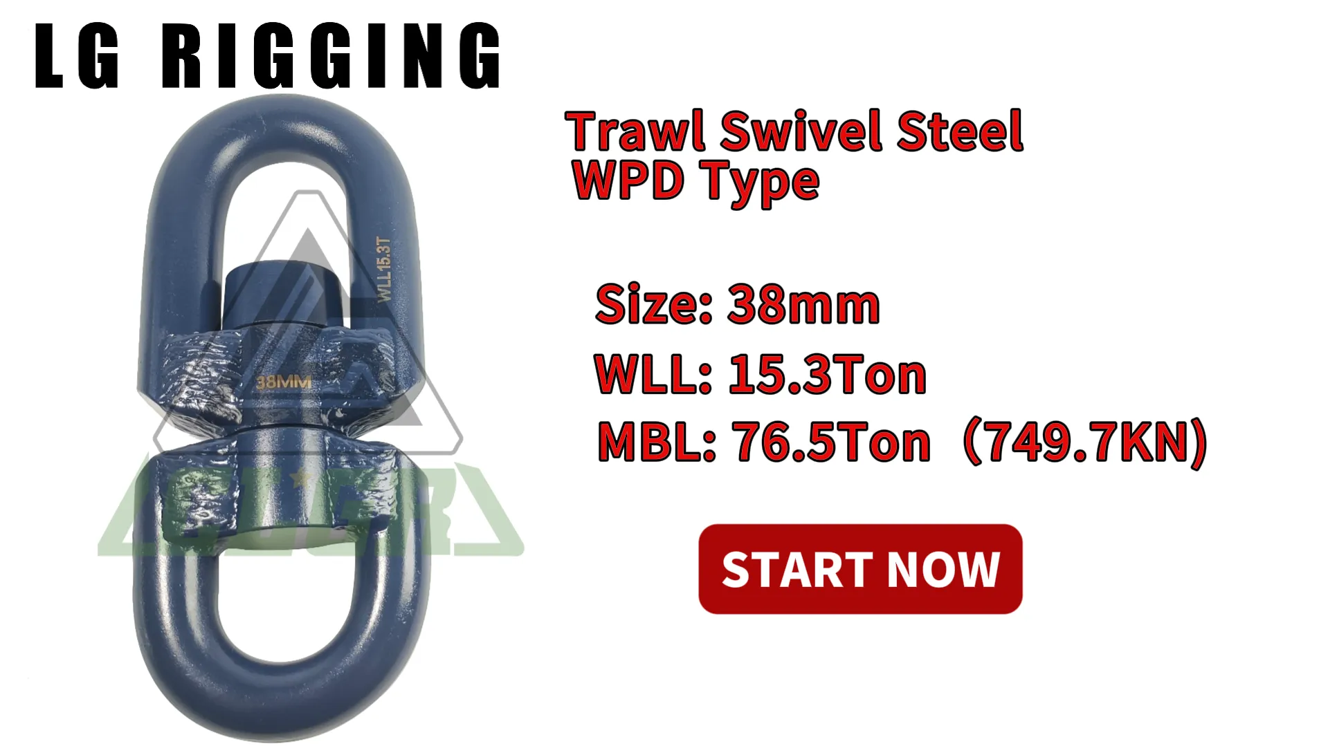 CLGR® Break Test 38mm Trawl Swivel Steel WPD Type