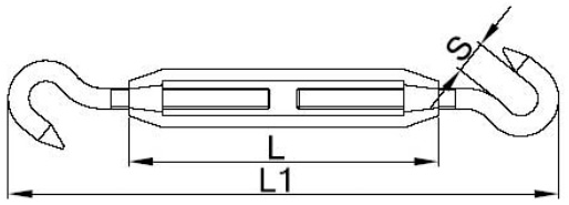drawing-stainless-steel-commercial-turnbuckle-hook-hook drawing-stainless-steel-commercial-turnbuckle-hook-hook
