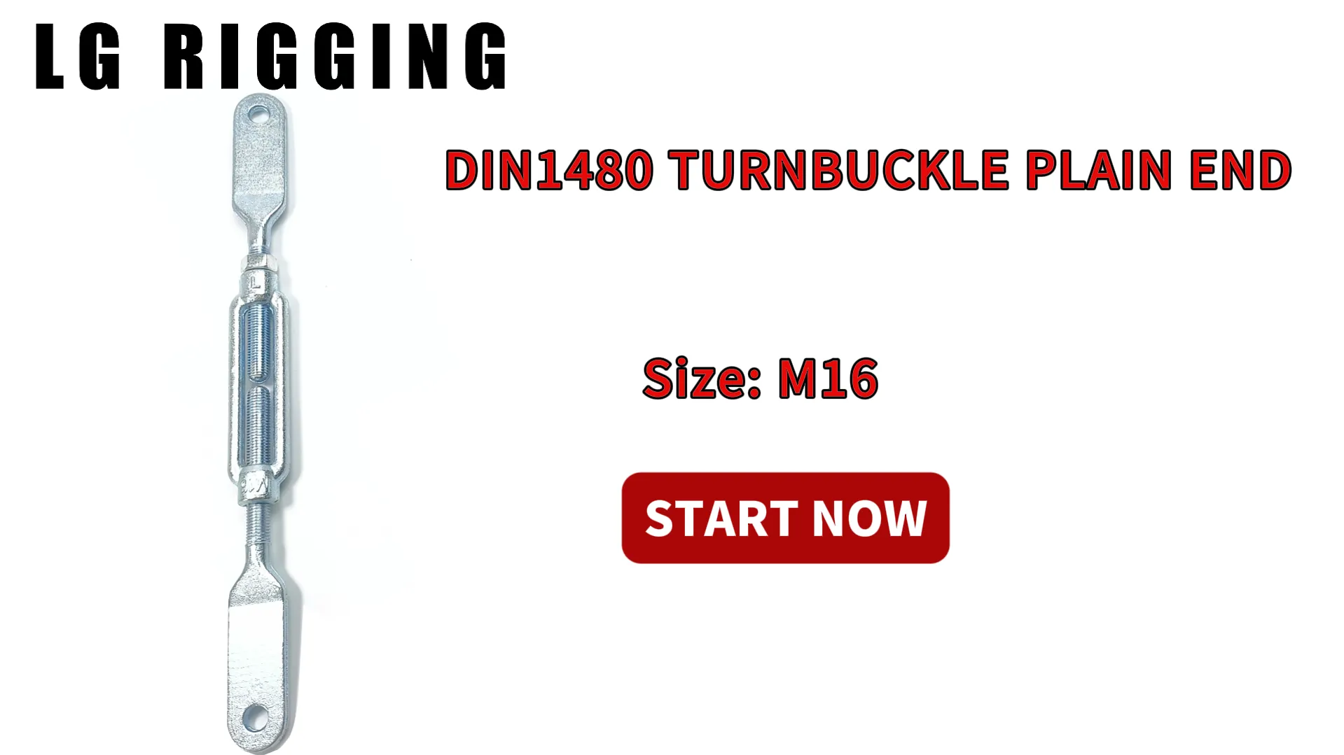 CLGR® Breaking Test M16 DIN1480 Turnbuckle Plain End
