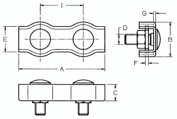 drawing-of-duplex-wire-rope-clips-grips-zinc-plated drawing-of-duplex-wire-rope-clips-grips-zinc-plated