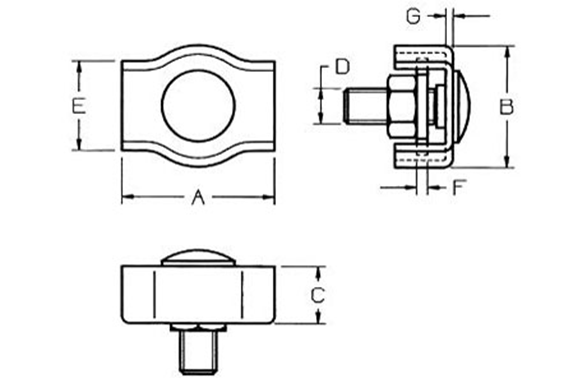 drawing-of-simplex-wire-rope-grips-zinc-plated drawing-of-simplex-wire-rope-grips-zinc-plated