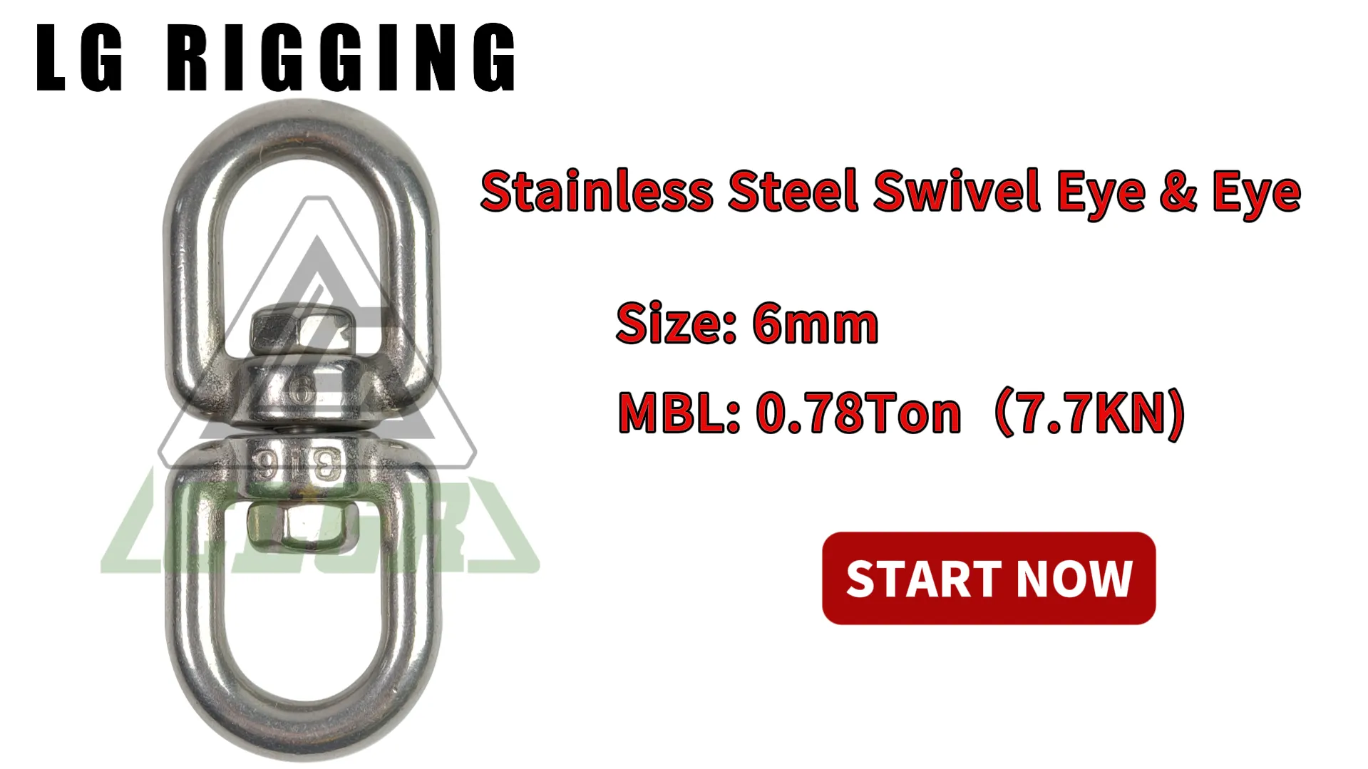 CLGR® Break Test of 6mm Stainless Steel Swivel Eye & Eye