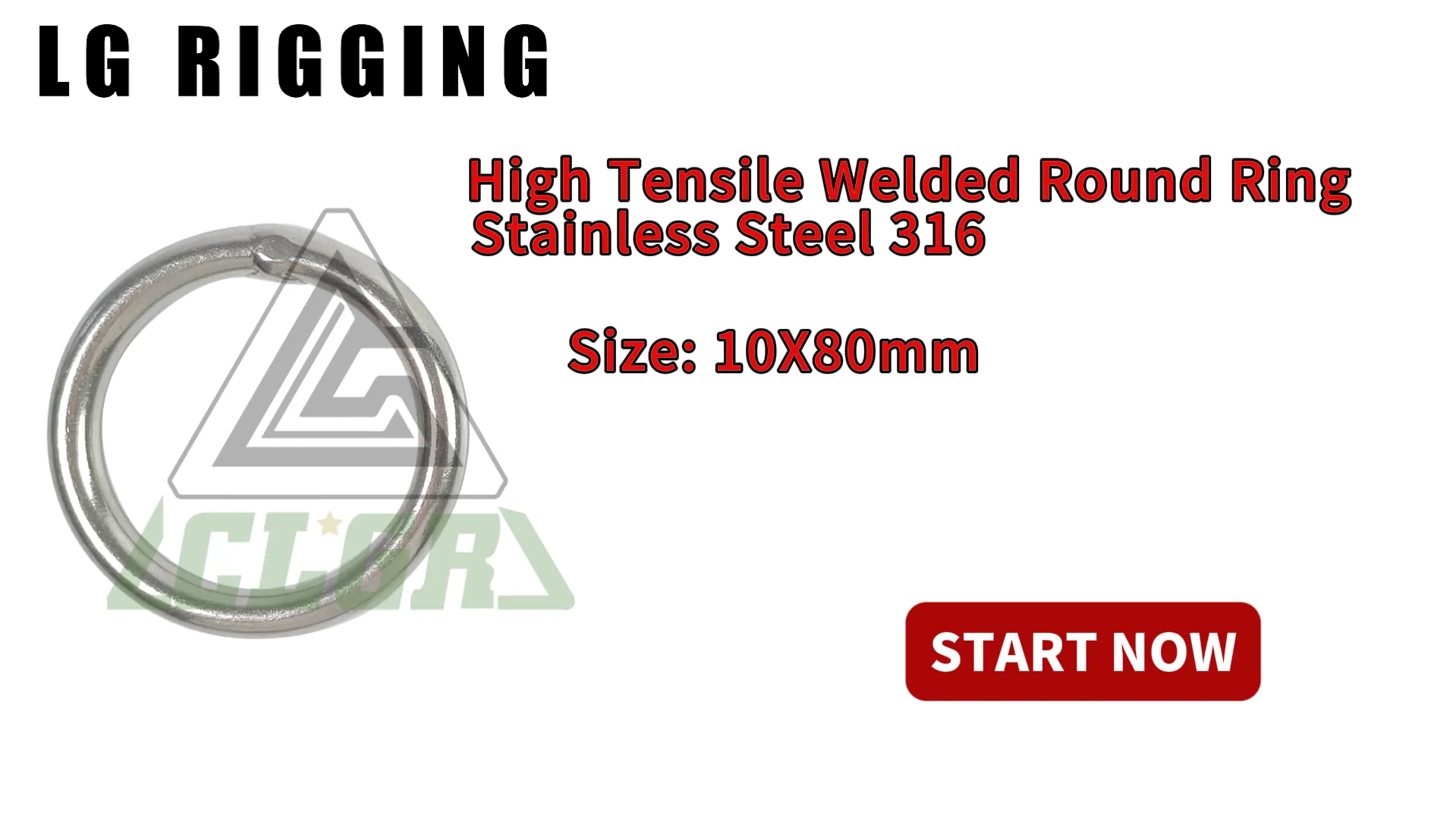 Break Test of 10×80mm High Tensile Welded Round Ring Stainless Steel 316