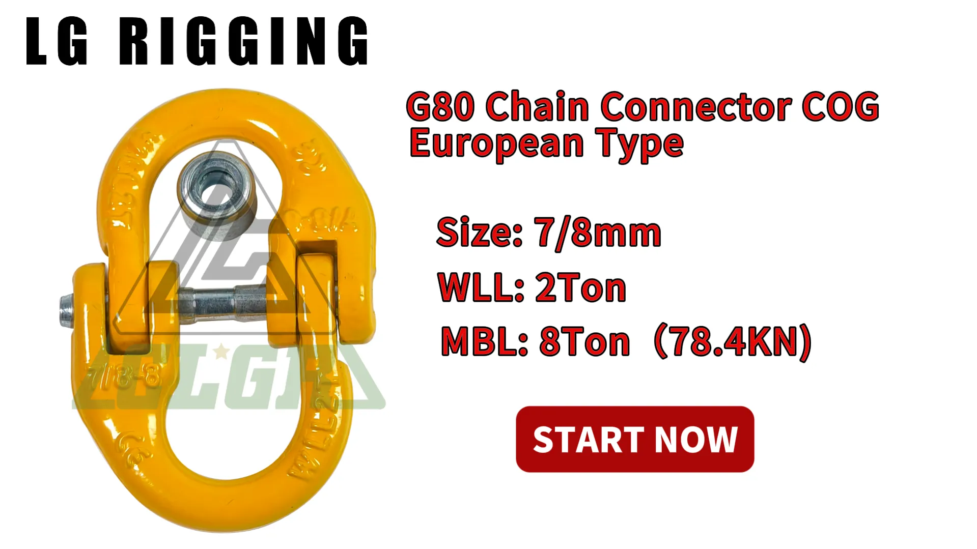 Break Test of 7/8mm G80 Chain Connector COG European Type