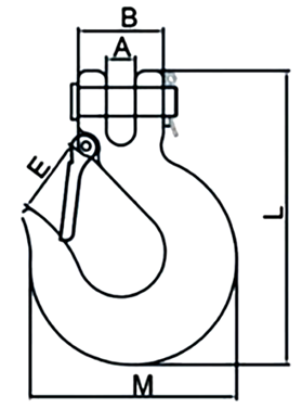 drawing-clgr-of-alloy-steel-clevis-slip-hook-with-latch-grade-70