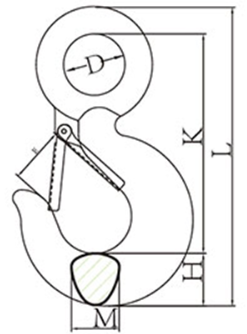 drawing-clgr-of-eye-hoist-hook-with-latch-alloy-grade-70-china-supplier