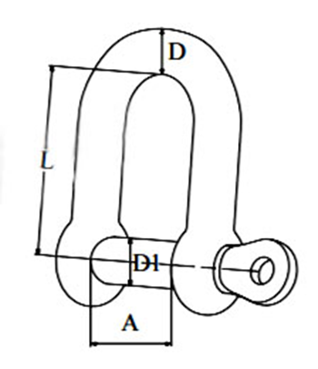 clgr-drawing-of-aisi-304-316-stainless-steel-d-shackle-captive-pin-for-marine-china-supplier