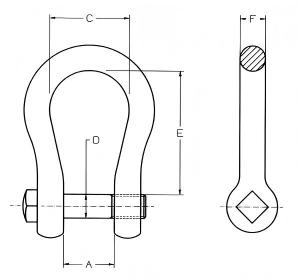 drawing-of-italy-type-galvanized-bow-shackle-china-supplier drawing-of-italy-type-galvanized-bow-shackle-china-supplier