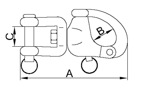 drawing-of-stainless-steel-jaw-swivel-snap-shackle-china-supplier