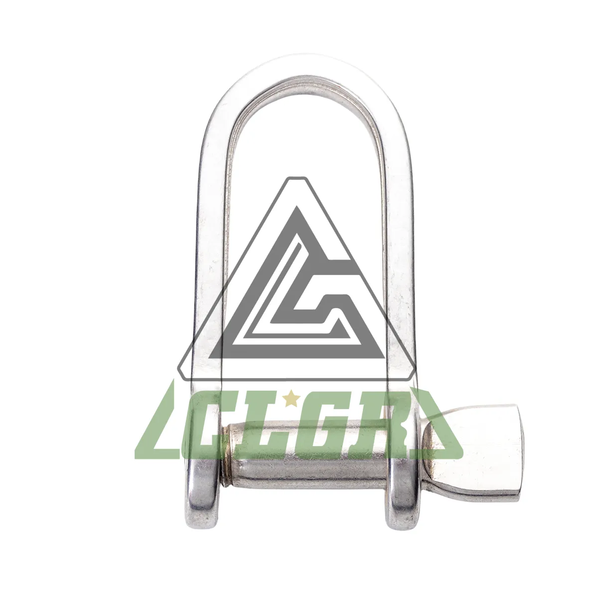 Strip D Shackle with Flat Pin Stainless Steel