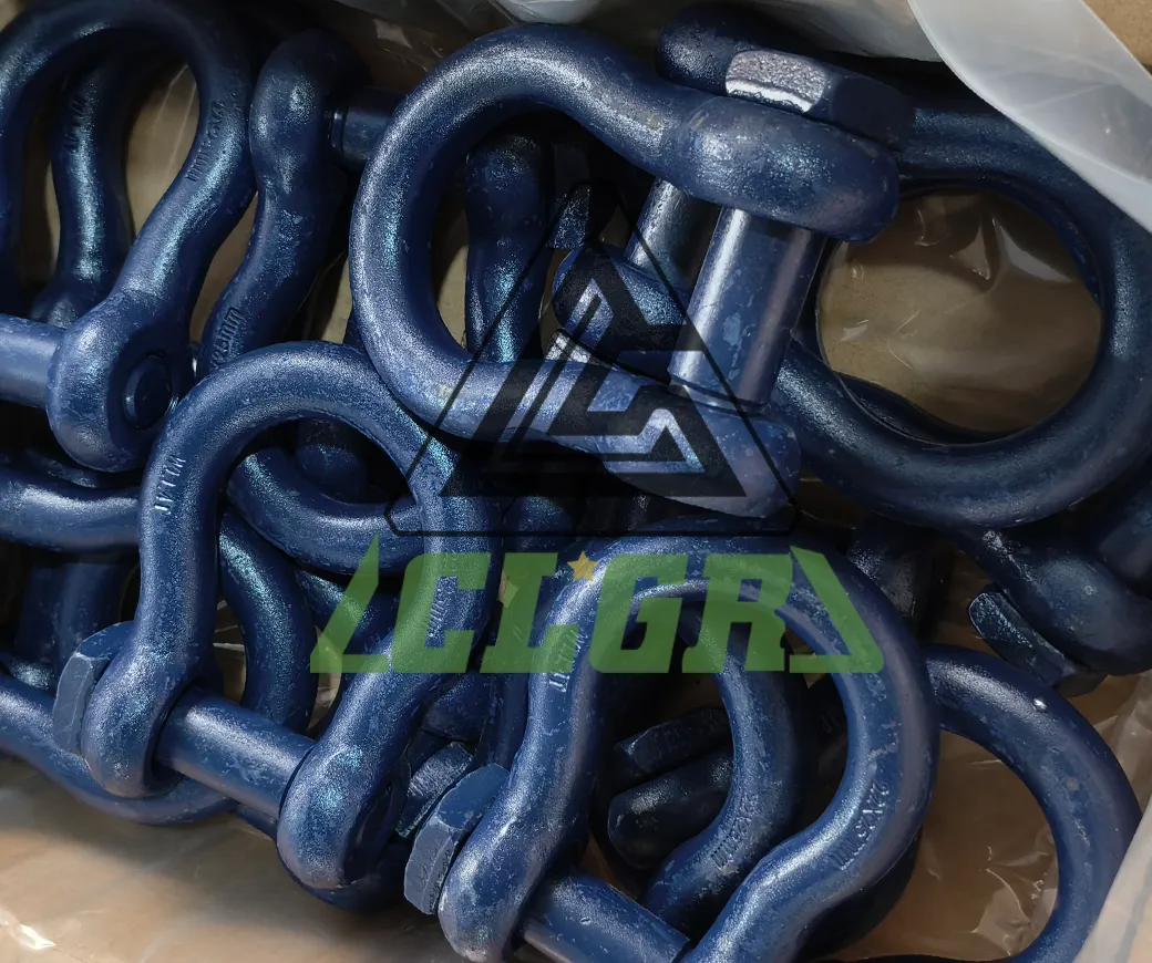 High Tensile Bow Shackle with Square Head Pin Blue Painted china manufacturer