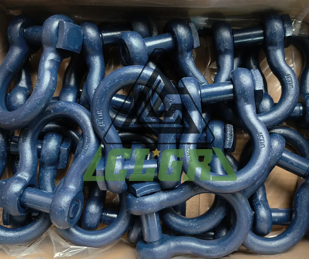 High Tensile Bow Shackle with Square Head Pin Blue Painted wholesale