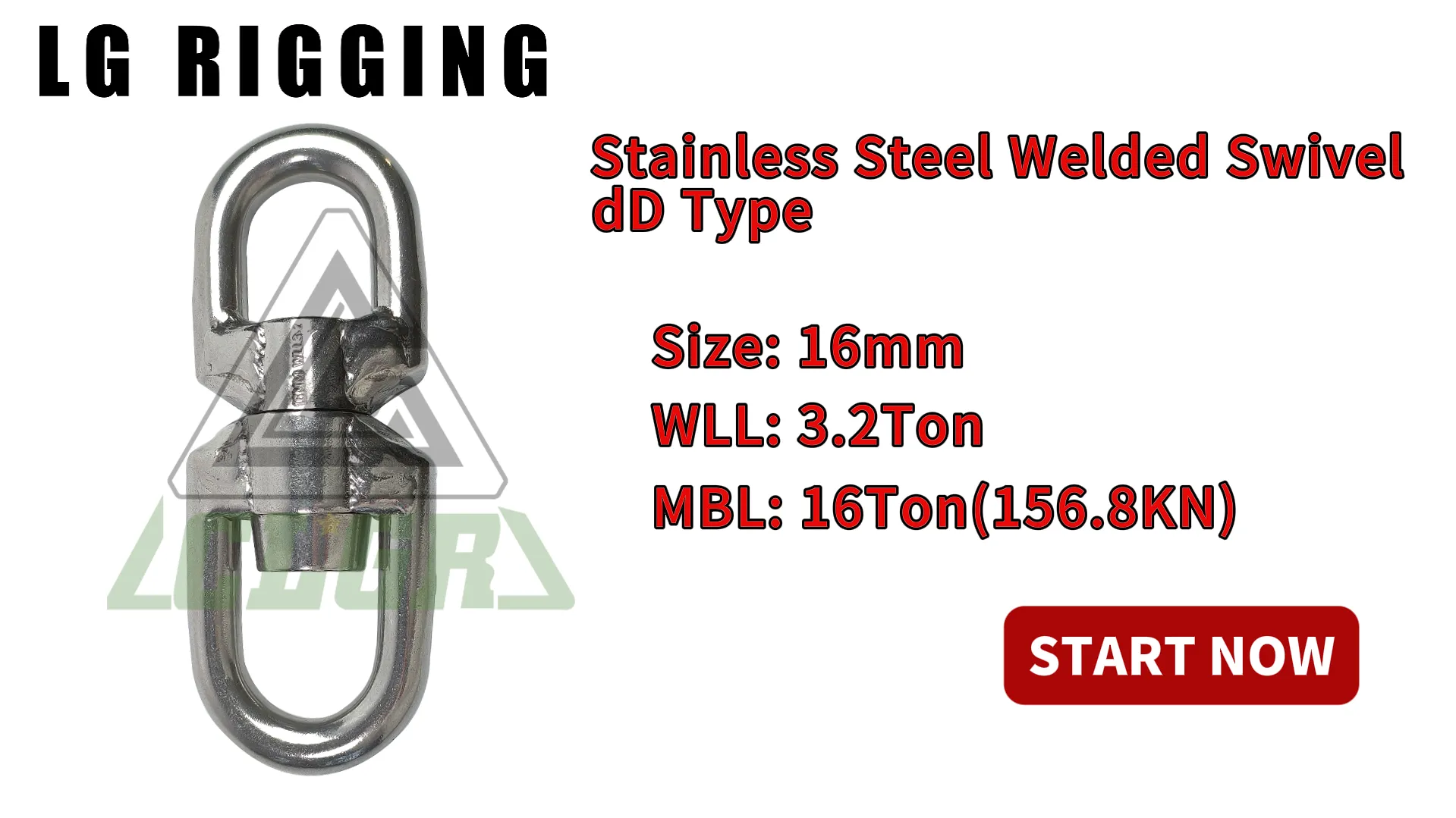 Break Test 16mm Stainless Steel Welded Swivel dD Type