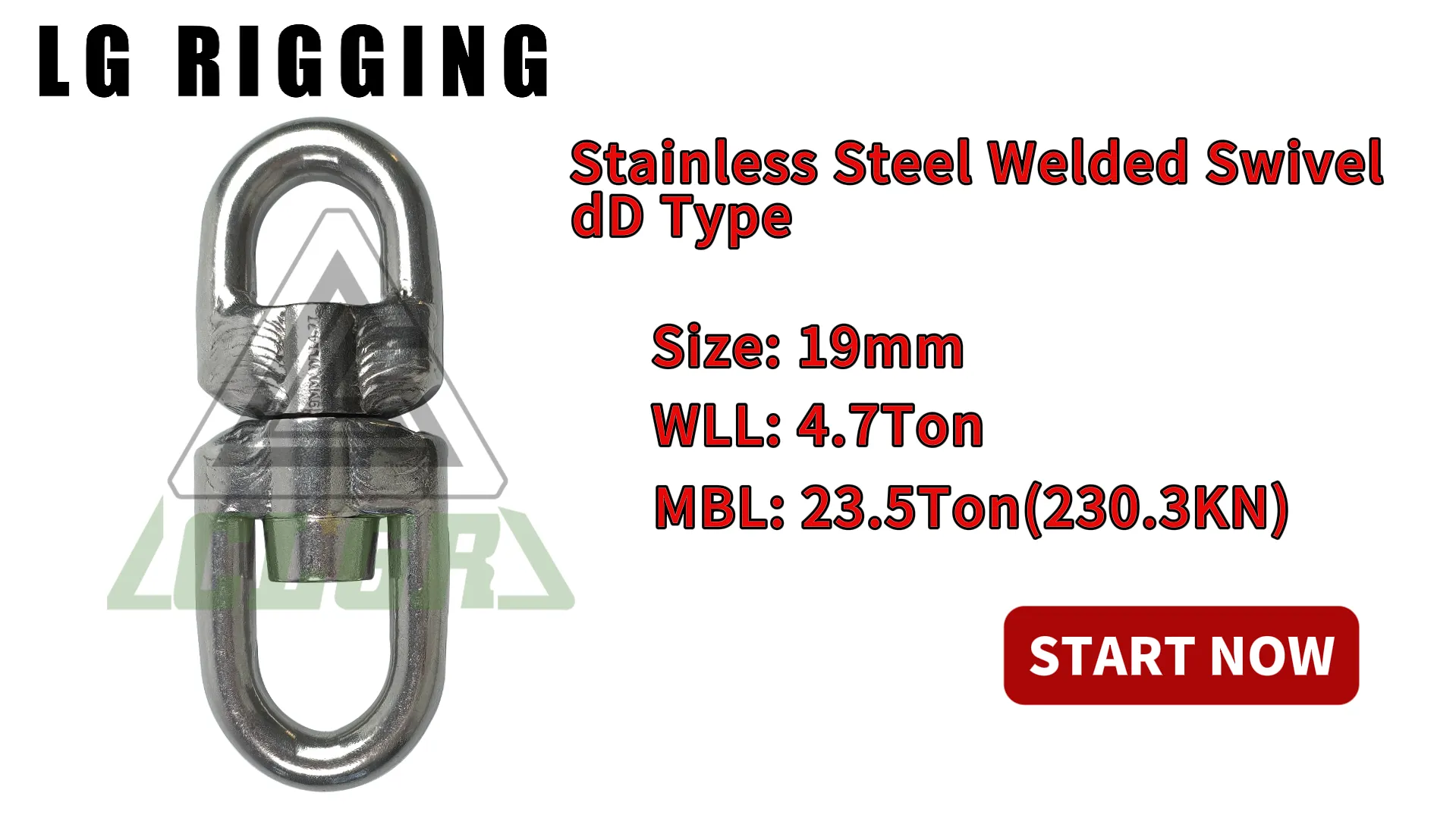Break Test 19mm Stainless Steel Welded Swivel dD Type