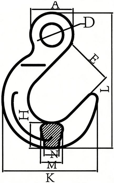drawing-of-clgr-grade-80-eye-foundry-hook-china-manufacturer drawing-of-clgr-grade-80-eye-foundry-hook-china-manufacturer
