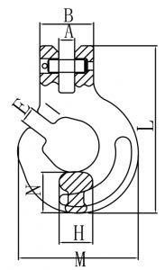 drawing-of-clgr®-grade-80-clevis-forest-hook-china-supplier