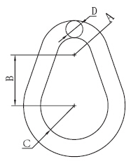 Drawing of CLGR® Grade 80 Alloy Pear Links China Supplier Drawing of CLGR® Grade 80 Alloy Pear Links China Supplier