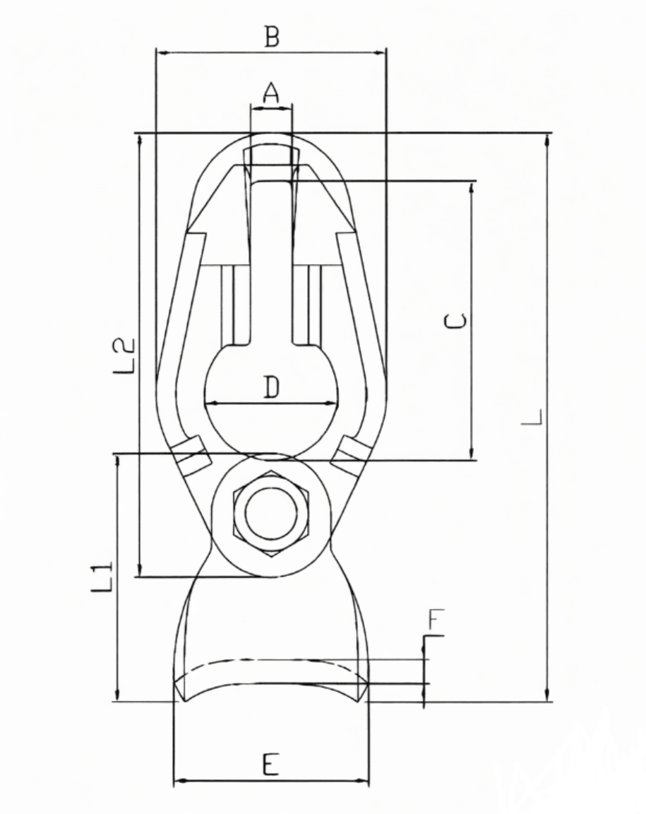 Drawing of CLGR® Grade 80 Choker Glider with Keyhole China Supplier Drawing of CLGR® Grade 80 Choker Glider with Keyhole China Supplier