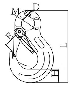 drawing-of-clgr®-g100-eye-sling-hook-with-latch-china-supplier
