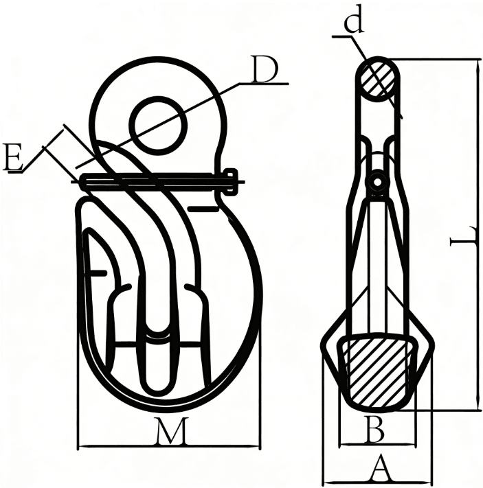 drawing-of-clgr®-grade-100-eye-grab-hook-with-safety-pin-china-supplier drawing-of-clgr®-grade-100-eye-grab-hook-with-safety-pin-china-supplier