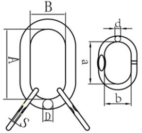 drawing-of-clgr®-grade-80-quad-master-link-assembly-with-enlarged-sublinks-european-type