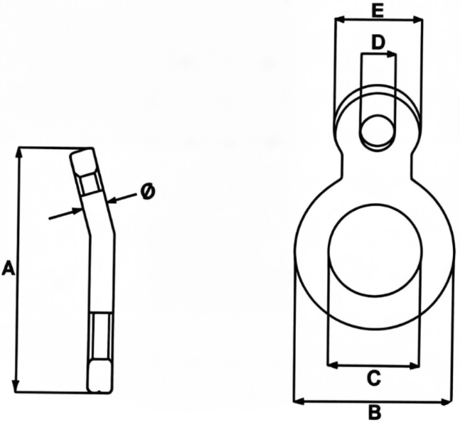 Drawing of CLGR® Grade 80 Kelly's Eyes Blue Painted China Supplier