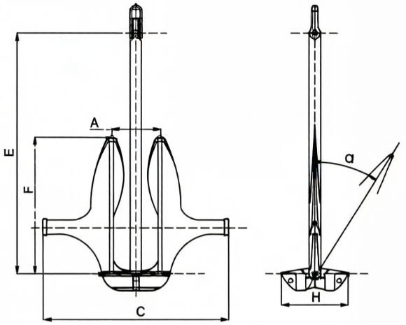 drawing-of&nbsp;clgr®-hhp-matrosov-anchor-for-ship