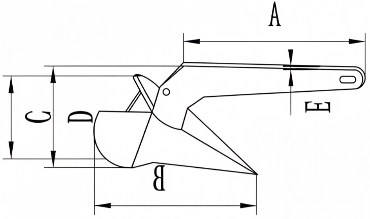 drawing of CLGR® Stainless Steel Delta Anchor china supplier