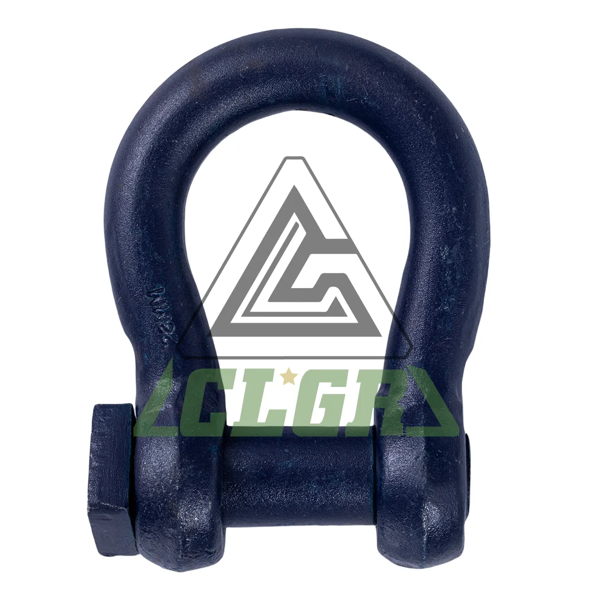 CLGR® Bow Shackle with Square Head Pin Blue Painted High Tensile for Trawling