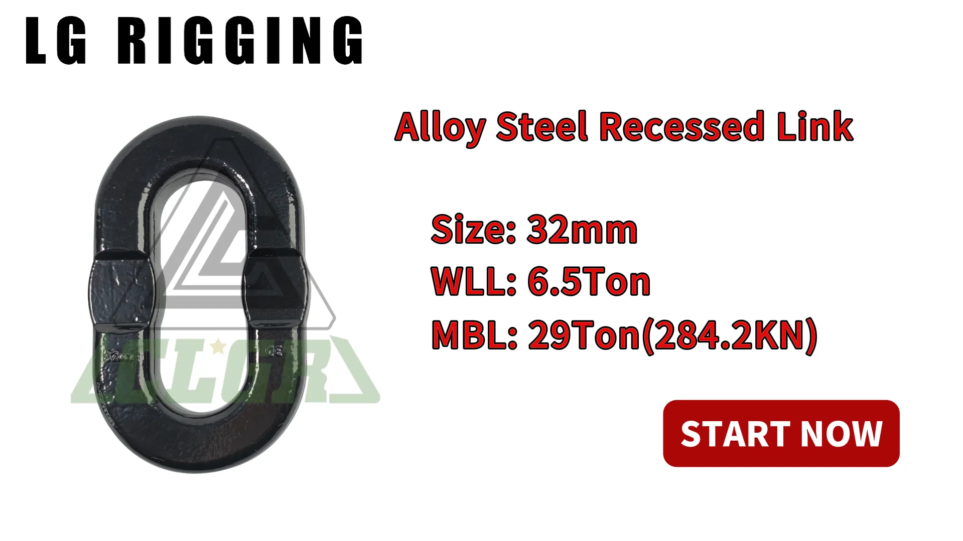 CLGR® Break Test of 32mm Alloy Steel Recessed Link