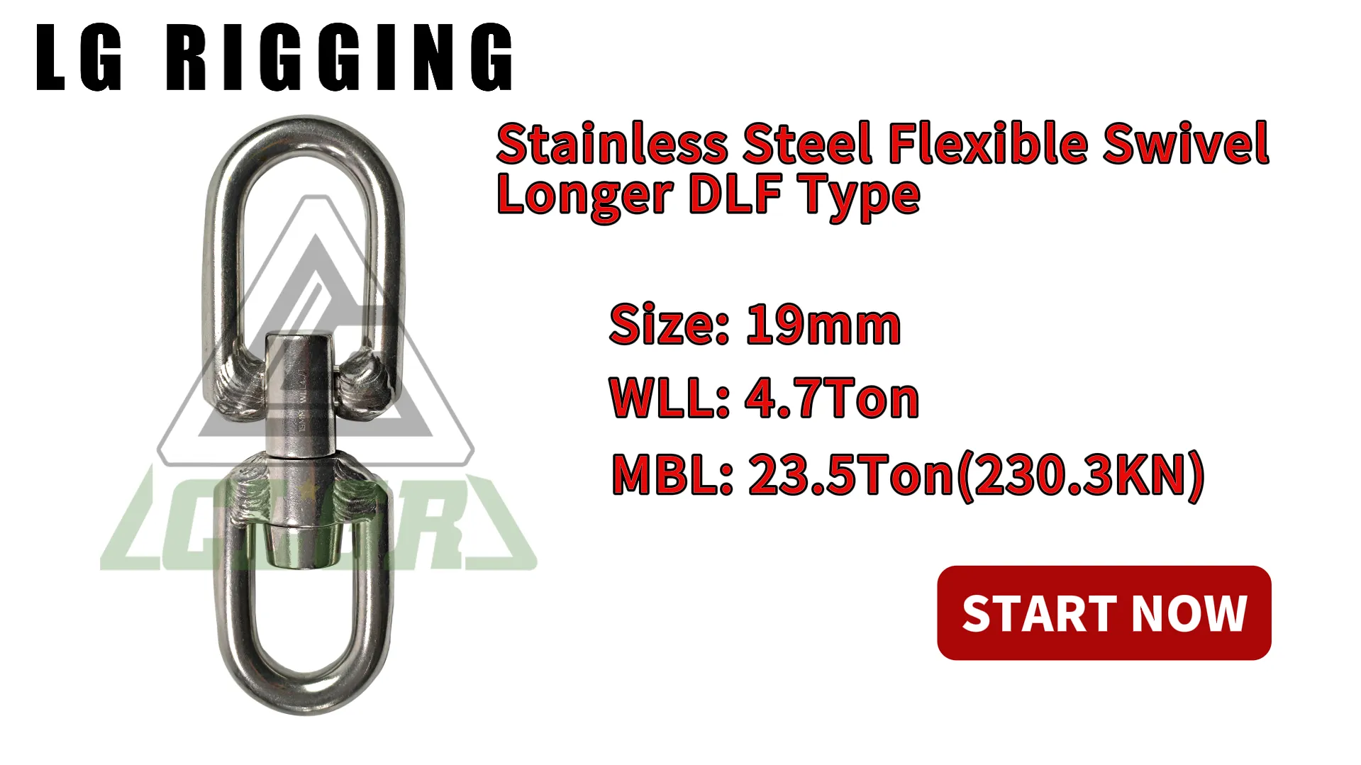 CLGR® Break Test 19mm Stainless Steel Flexible Swivel Longer DLF Type