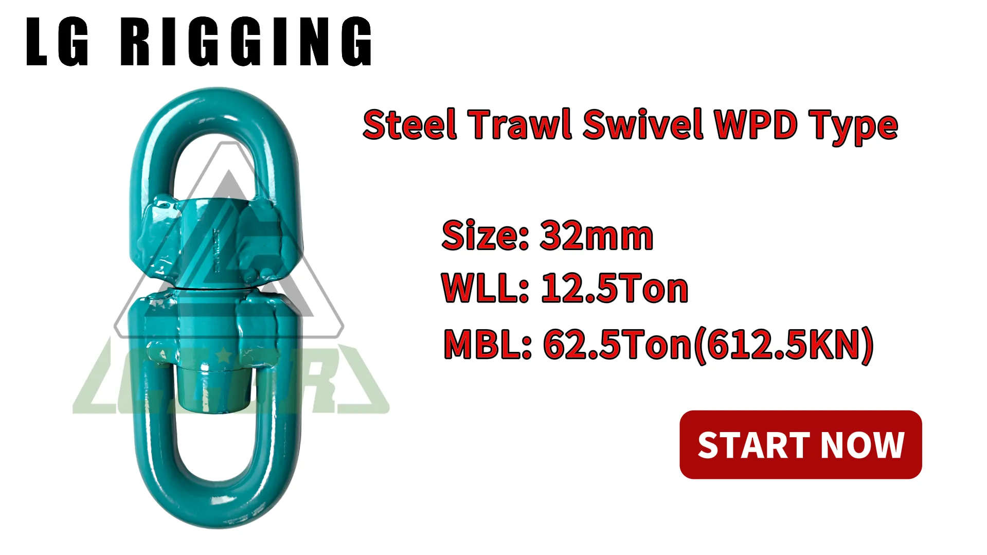 CLGR® Break Test of 32mm Steel Trawl Swivel WPD Type
