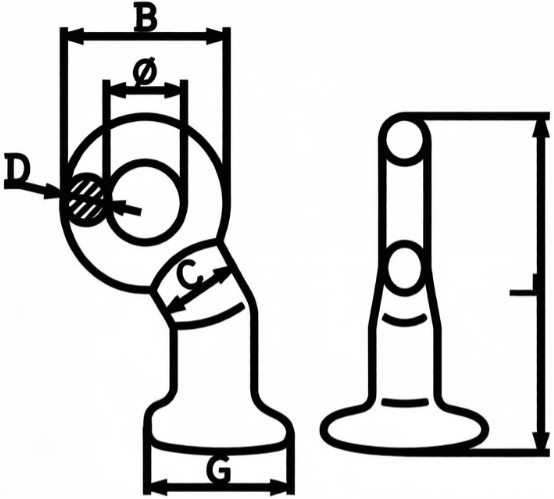 Drawing of CLGR® G80 Eye Elephant Foot China Supplier