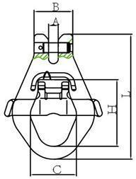 Drawing of CLGR® G80 Clevis Elephant Foot