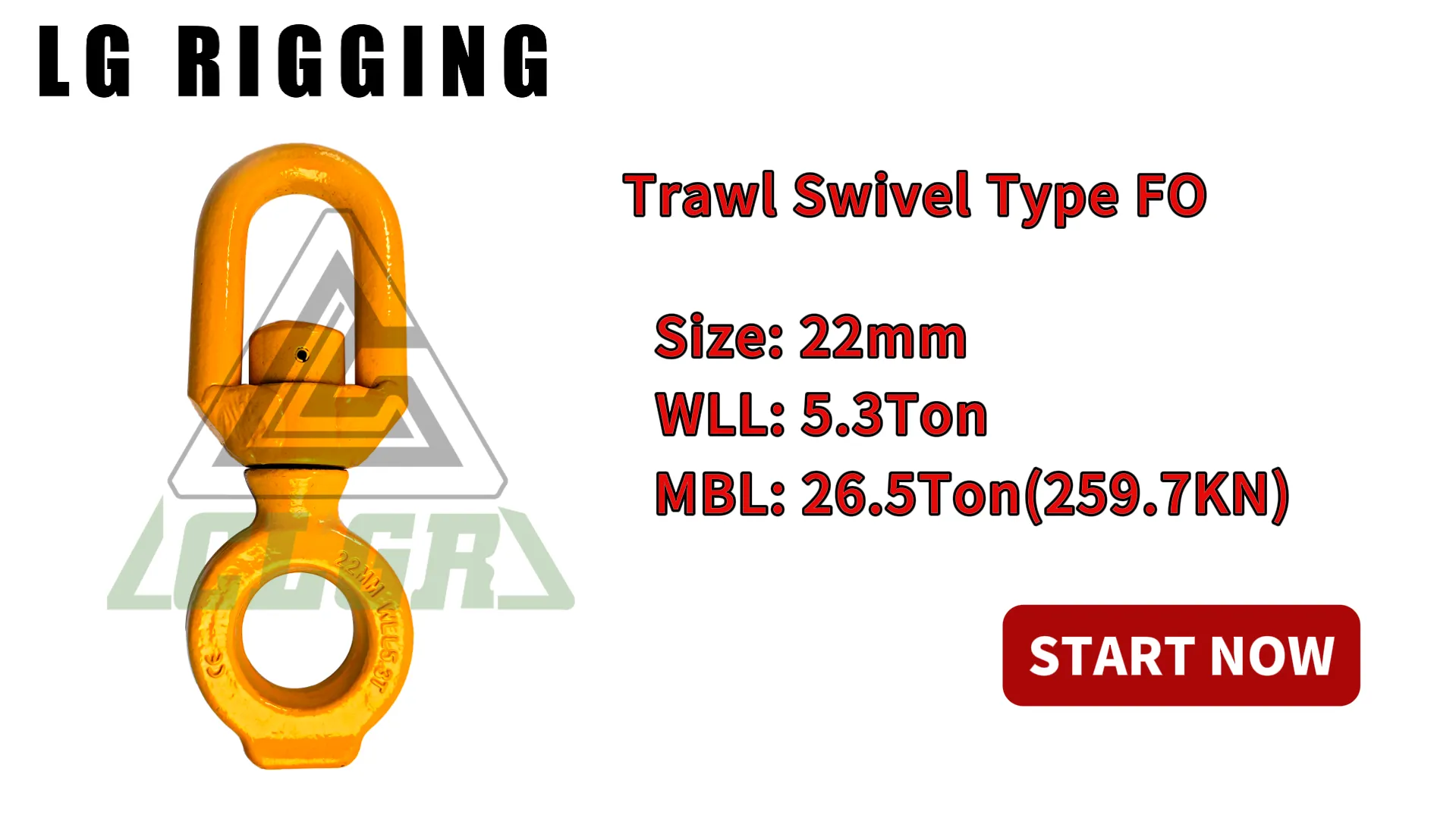 Breaking Test of 22mm Trawl Swivel FO Type
