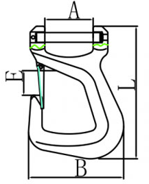 Drawings of CLGR® G80 Cleivs Belt Hook