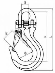 Drawing of G80 Sling Winch Hook with Half Hammerlock China Supplier Drawing of G80 Sling Winch Hook with Half Hammerlock China Supplier