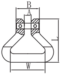 Drawings of CLGR® G80 Clevis Link for Web Sling China