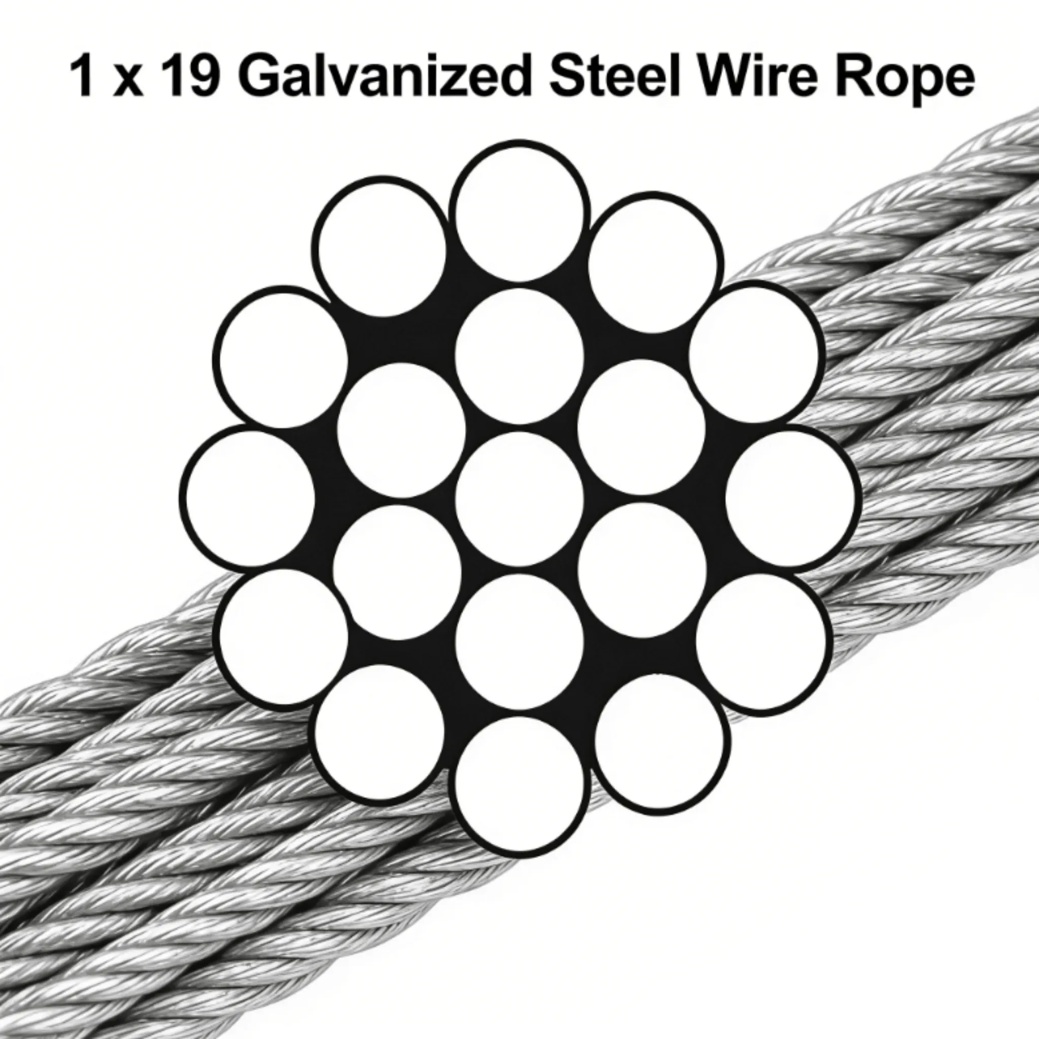 CLGR® 1 x 19 Galvanized Steel Wire Rope