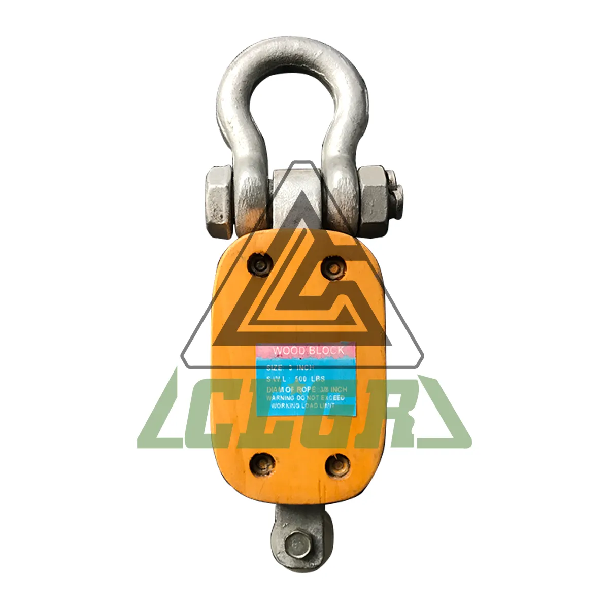 CLGR® Regular Wood Block with Shackle Single Wheel/Sheave