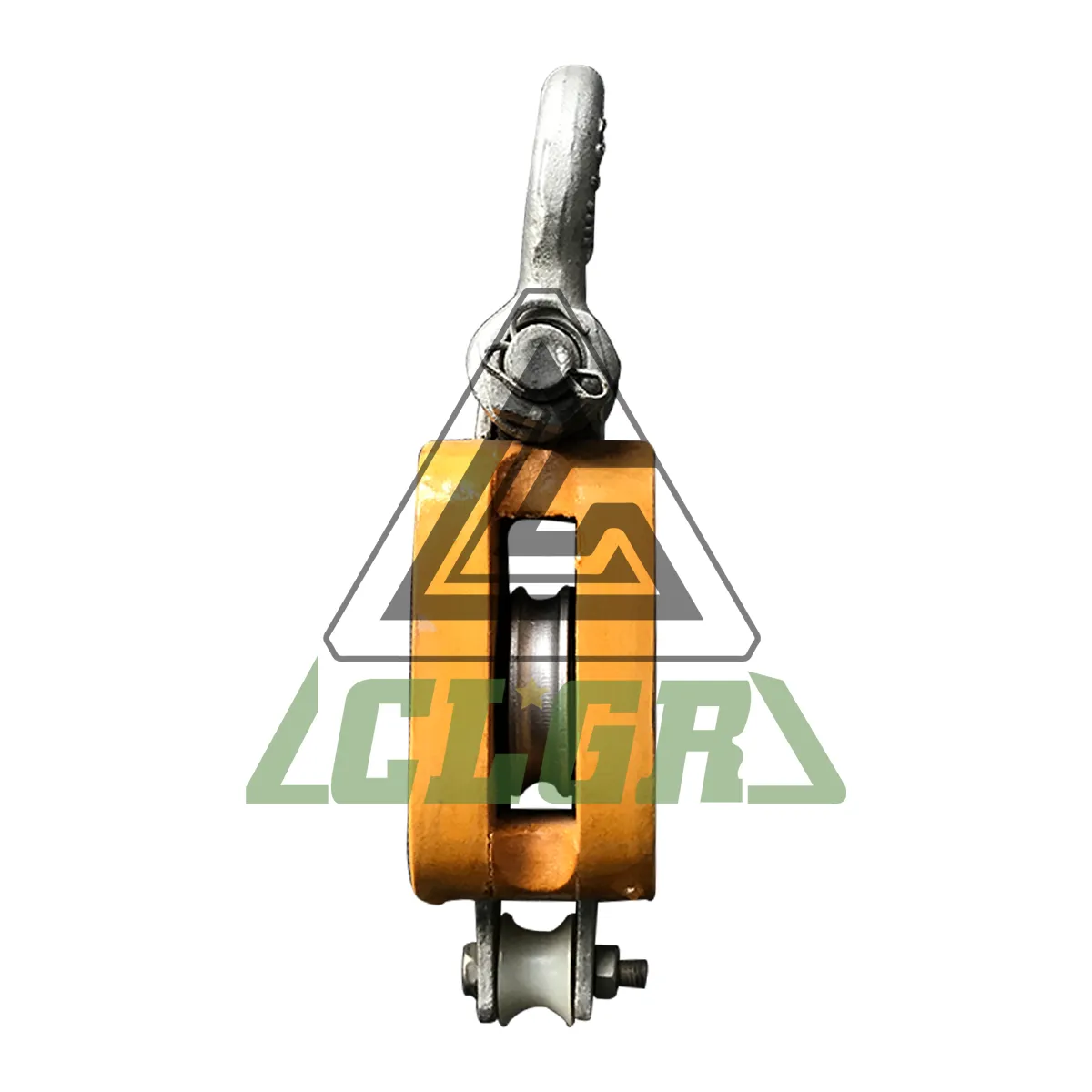 clgr regular wood block with shackle single wheel sheave