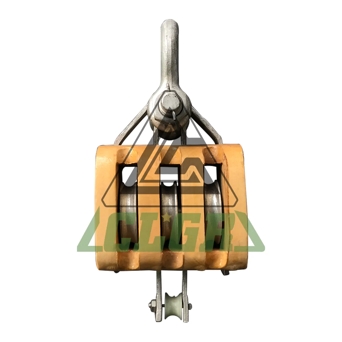 CLGR® Regular Wood Block with Shackle Triple Wheel/Sheave