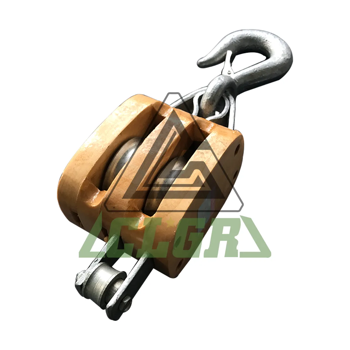 clgr regular wood shell block with hook double sheave china manufacturer