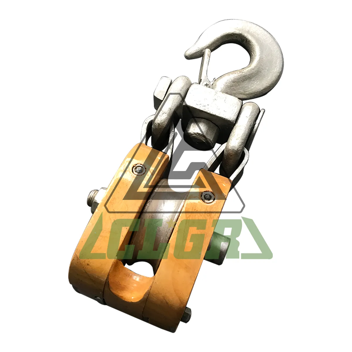 clgr wooden snatch block with hook wsbh type