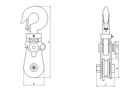 drawing-of-heavy-duty-snatch-block-swivel-hook-european-type-china-supplier