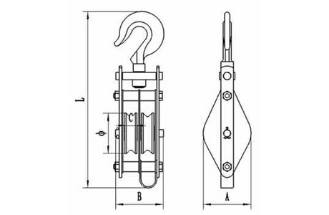 drawing-of-clgr®-snatch-pulley-block-with-hook-double-wheel-china-supplier drawing-of-clgr®-snatch-pulley-block-with-hook-double-wheel-china-supplier