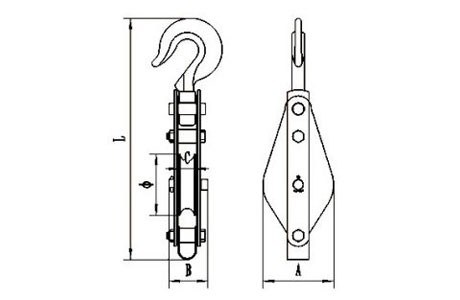 drawing-of-clgr®-snatch-pulley-block-with-hook-single-wheel-china-supplier drawing-of-clgr®-snatch-pulley-block-with-hook-single-wheel-china-supplier