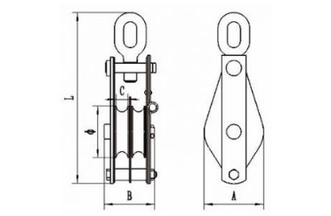 drawing-of-clgr®-open-type-pulley-block-double-sheave-with-eye-7312-china-manufacturer drawing-of-clgr®-open-type-pulley-block-double-sheave-with-eye-7312-china-manufacturer