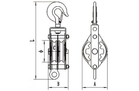 drawing-of-closed-type-pulley-block-double-sheave-with-hook-7512-china-supplier drawing-of-closed-type-pulley-block-double-sheave-with-hook-7512-china-supplier