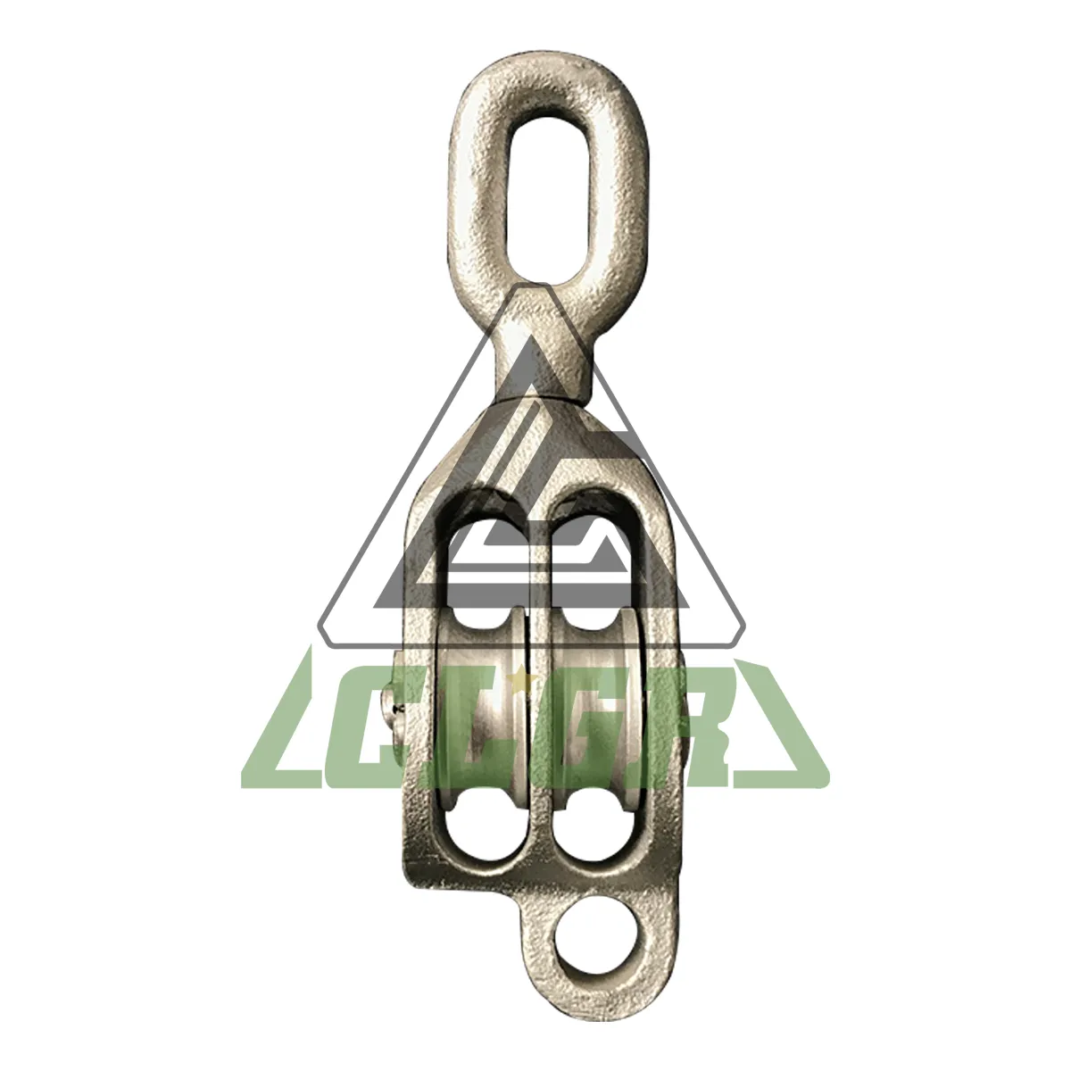 CLGR® Galvanised Malleable Iron Pulley Block Double Sheave with Eye